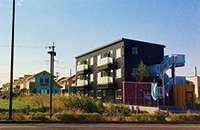 広い庭のある平屋